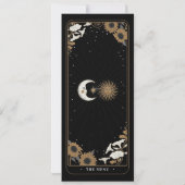 Invitation Menu Mariage Tarot Sun Moon Réception (Dos)