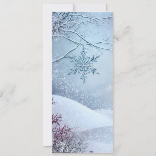 Invitation Menu Mariage Winter Wonderland (Dos)