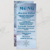 Invitation Menu Mariage Winter Wonderland (Devant / Derrière)