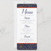 Invitation Menu Marine et Gold (Devant)
