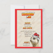 Invitation Menu Meerkat de Noël Furry (Dos)