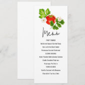 Invitation Menu moderne Tomate fraîche (Devant / Derrière)