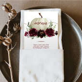 Invitation Menu ou douche Mariage de automne Citrouille Bourg