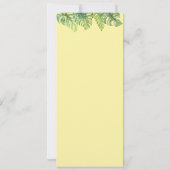 Invitation Menu Oursons Koalas Aquarelle Maman & Bébé (Dos)