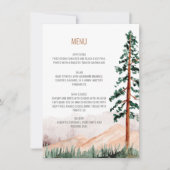 Invitation Menu Paysage Montagnard Rustique Élégant (Devant)
