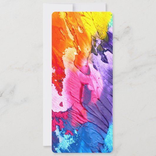 Invitation Menu Peinture Rainbow (Dos)