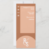 Invitation Menu Planner Dark Terracotta Mariage (Devant)