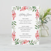 Invitation Menu Printemps Berry Surround Holiday (Debout devant)