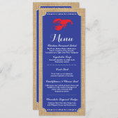 Invitation Menu Réception de Mariage Bouillabaisse de Écrevis (Devant / Derrière)