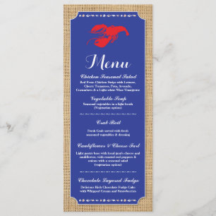 Invitation Menu Réception de Mariage Bouillabaisse de Écrevis