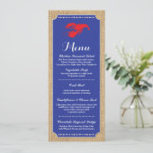 Invitation Menu Réception de Mariage Bouillabaisse d'Écreviss (Debout devant)