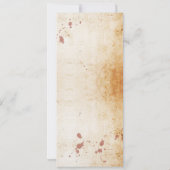 Invitation Menu Réception de Mariage Cadre Gothique Halloween (Dos)