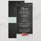 Invitation Menu Réception de Mariage Échaudée de Écrevisses H (Devant / Derrière)