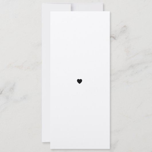 Invitation Menu Réception de Mariage Élégant Kraft Script (Dos)