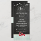 Invitation Menu Réception Mariage Crawfish Boil Lobster Beach (Devant / Derrière)