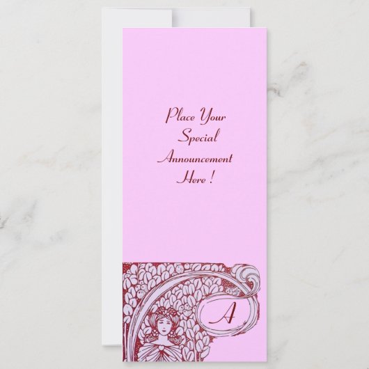 Invitation MENU RESTAURANT MONOGRAM Dîner Brown rose, Brunch (Dos)