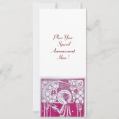 Invitation MENU RESTAURANT MONOGRAM Rose Blanc Dîner, Brunch (Dos)