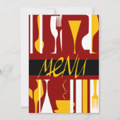 Invitation Menu Rétro (Devant)