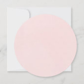 Invitation Menu Rond Bourgogne Floral Fête des mariées Round (Dos)