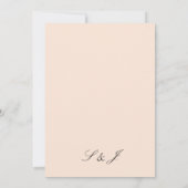 Invitation Menu Rose Pâle Blush (Dos)