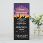 Invitation Menu Soirée Nuit Arabe Réception de Mariage (Debout devant)