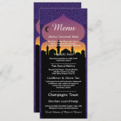 Invitation Menu Soirée Nuit Arabe Réception de Mariage (Devant / Derrière)