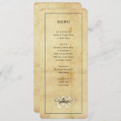 Invitation Menu Style de détresse vintage (Devant / Derrière)