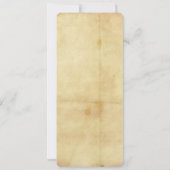 Invitation Menu Style de détresse vintage (Dos)