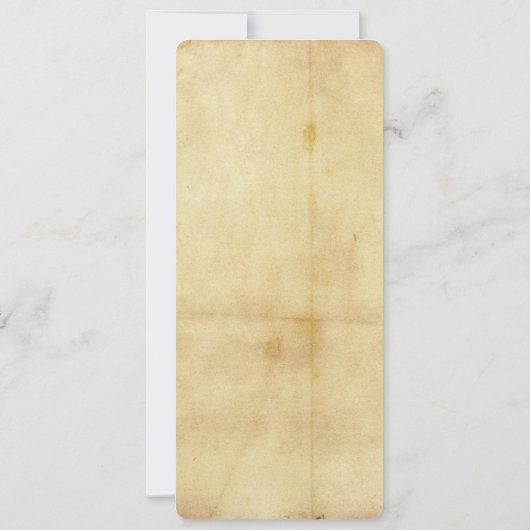 Invitation Menu Style de détresse vintage (Dos)