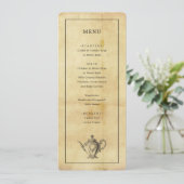 Invitation Menu Style de détresse vintage (Debout devant)