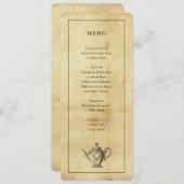 Invitation Menu Style de détresse vintage (Devant / Derrière)