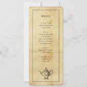 Invitation Menu Style de détresse vintage (Devant)