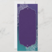 Invitation Menu Style de Henna Bijou Mariage Réception (Dos)