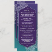 Invitation Menu Style de Henna Bijoux Fête Mariage Réception (Devant / Derrière)