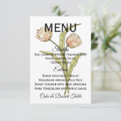 Invitation Menu Tulipes de Printemps (entièrement personnalis (Debout devant)