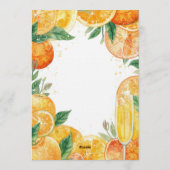 Invitation Menu vibrant de brunch Mimosa – Citron aquarelle (Dos)