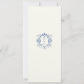 Invitation Menu Vintage Floral Mariage (Dos)