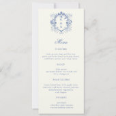 Invitation Menu Vintage Floral Mariage (Devant)