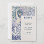 Invitation Menu Vintage Sirène Art Nouveau (Devant)