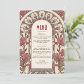 Invitation Menu Wedding Vintage (Debout devant)