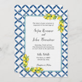 Invitation Menus italiens et motif citron (Devant / Derrière)