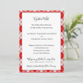 Invitation Menzies Red Clan Tartan Scottish Plaid (Debout devant)