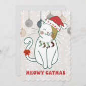 INVITATION "MEOWY CHRISTMAS" (Devant / Derrière)