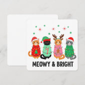 Invitation Meowy Christmas Cat (Devant / Derrière)