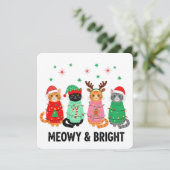 Invitation Meowy Christmas Cat (Debout devant)