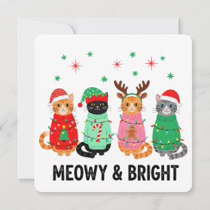 Invitation Meowy Christmas Cat
