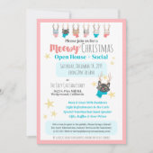 Invitation Meowy Christmas Cat Shelter Open House Party Event (Devant)