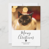 Invitation Meowy Christmas Pet Cat Christmas Card (Devant)