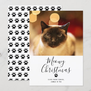 Invitation Meowy Christmas Pet Cat Christmas Card