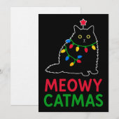 Invitation Meowy Noël (Devant / Derrière)